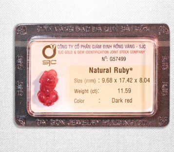 Natural Dark Red Ruby Feng Shui Wealthy Good Luck Attract Pixiu G57499