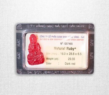 Natural Dark Red Ruby Loving Kindness Quan Yin G57465