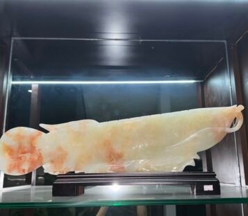 Natural Jade Feng Shui Good Luck Wealthy Dragon Fish CR0001