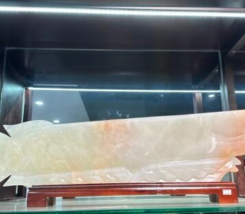 Natural Jade Feng Shui Good Luck Wealthy Dragon Fish CR0002