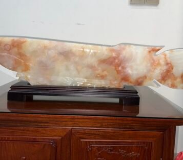 Natural Jade Feng Shui Good Luck Wealthy Dragon Fish CR0004