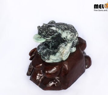Natural Jade Feng Shui Good Luck Wealthy Frog With Coin TPT18 5 Natural Jade Feng Shui Good Luck Wealthy Frog With Coin TPT18 1