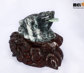 Natural Jade Feng Shui Good Luck Wealthy Frog With Coin TPT18 4 Natural Jade Feng Shui Good Luck Wealthy Frog With Coin TPT18 2