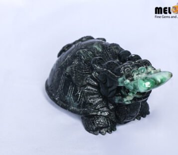 Natural Jade Feng Shui Power Good Luck Dragon Turtle TPT22 2