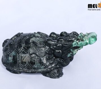 Natural Jade Feng Shui Power Good Luck Dragon Turtle TPT22 3