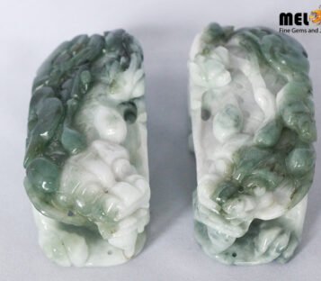 Natural Jade Feng Shui Wealthy Good Luck Attract Pixiu TPT05