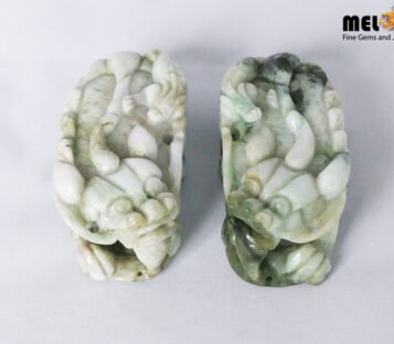 Natural Jade Feng Shui Wealthy Good Luck Attract Pixiu TPT07 1