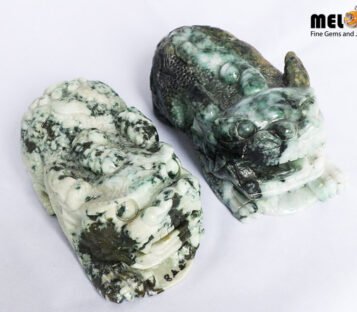 Natural Jade Feng Shui Wealthy Good Luck Attract Pixiu TPT10