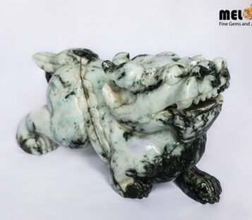 Natural Jade Feng Shui Wealthy Good Luck Attract Pixiu TPT15