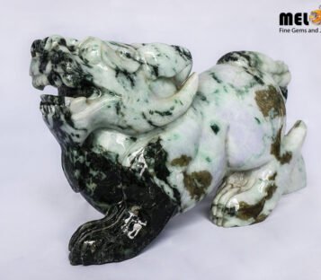 Natural Jade Feng Shui Wealthy Good Luck Attract Pixiu TPT15 2