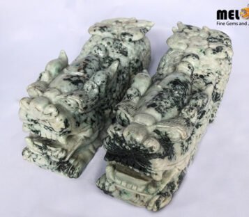 Natural Jade Feng Shui Wealthy Good Luck Attract Pixiu TPT19