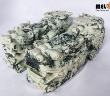 Natural Jade Feng Shui Wealthy Good Luck Attract Pixiu TPT19 2