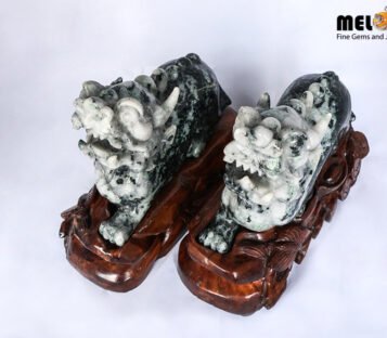 Natural Jade Feng Shui Wealthy Good Luck Attract Pixiu TPT23 3