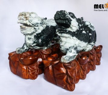 Natural Jade Feng Shui Wealthy Good Luck Attract Pixiu TPT24