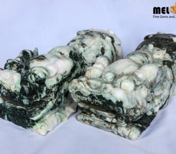 Natural Jade Feng Shui Wealthy Good Luck Attract Pixiu TPT26 3