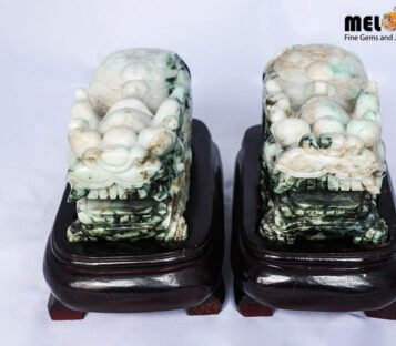 Natural Jade Feng Shui Wealthy Good Luck Attract Pixiu TPT27 1