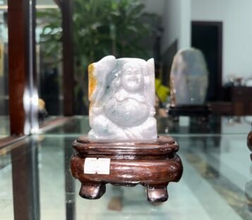 Natural Jade God of Wealth Statue TCT0036