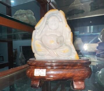 Natural Jade God of Wealth Statue TCT0042