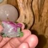 Natural Jade Ruby Feng Shui Good Luck Wealthy Frog With Coin TPT35 1