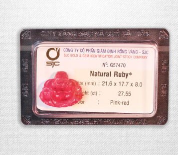 Natural Pink Red Ruby Feng Shui Smilling Happy Good Luck Statue G57470