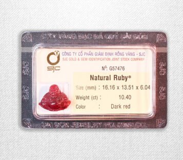 Natural Purplish Dark Red Ruby Feng Shui Smilling Happy Good Luck Statue G57477