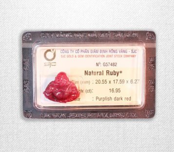 Natural Purplish Dark Red Ruby Feng Shui Smilling Happy Good Luck Statue G57482