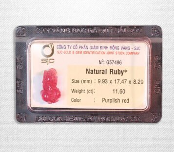 Natural Purplish Dark Red Ruby Feng Shui Wealthy Good Luck Attract Pixiu G57496