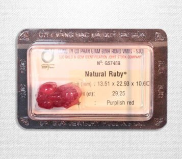 Natural Purplish Red Ruby Feng Shui Wealthy Good Luck Attract Pixiu G57489