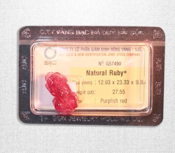 Natural Purplish Red Ruby Feng Shui Wealthy Good Luck Attract Pixiu G57490