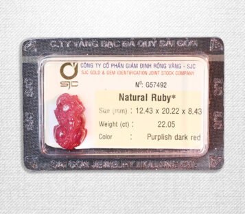 Natural Purplish Red Ruby Feng Shui Wealthy Good Luck Attract Pixiu G57492
