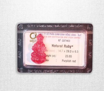 Natural Purplish Red Ruby Loving Kindness Quan Yin G57463