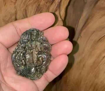 Natural Sapphire Loving Kindness Quan Yin SCQA02 1