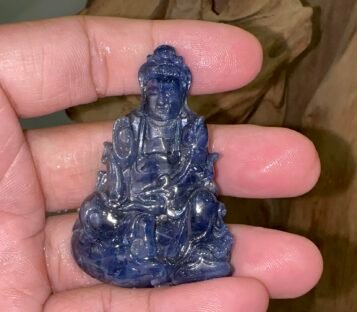 Natural Sapphire Loving Kindness Quan Yin SQA16