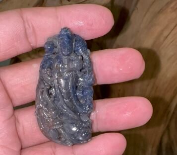 Natural Sapphire Loving Kindness Quan Yin TPT33 2