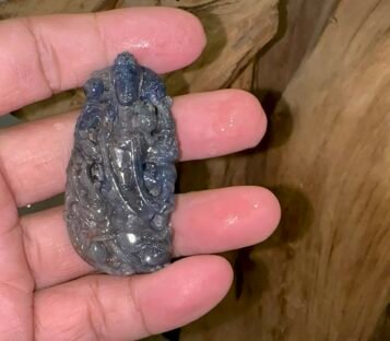 Natural Sapphire Loving Kindness Quan Yin TPT33 3