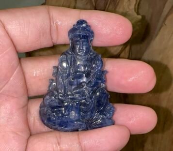 Natural Sapphire Loving Kindness Quan Yin TPT34