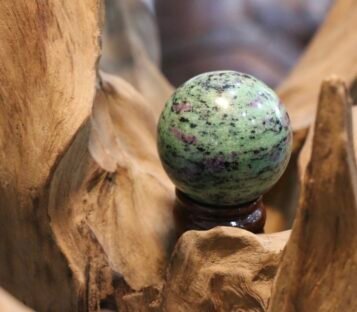 Ruby Zoisite Quartz Ball CPT2 2