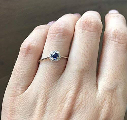 10 Unique Alternative Sapphire Engagement Rings 5 Minimalist Sapphire Solitaire Ring