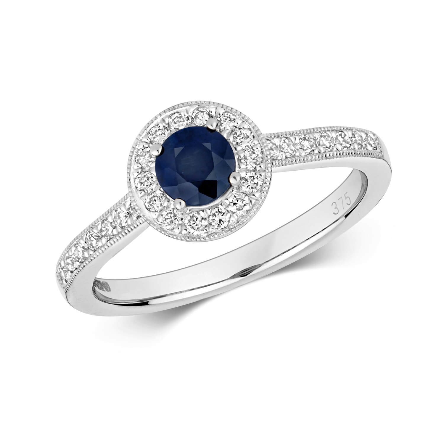 Elegant Diamond and Sapphire Ring 3 The Popularity of Sapphire and Diamond Halo Engagement Rings