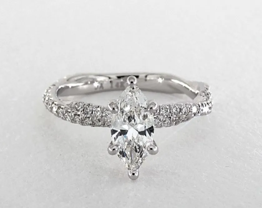 The unique shape and versatility of Marquise-Cut Diamonds The unique shape and versatility of Marquise-Cut Diamonds