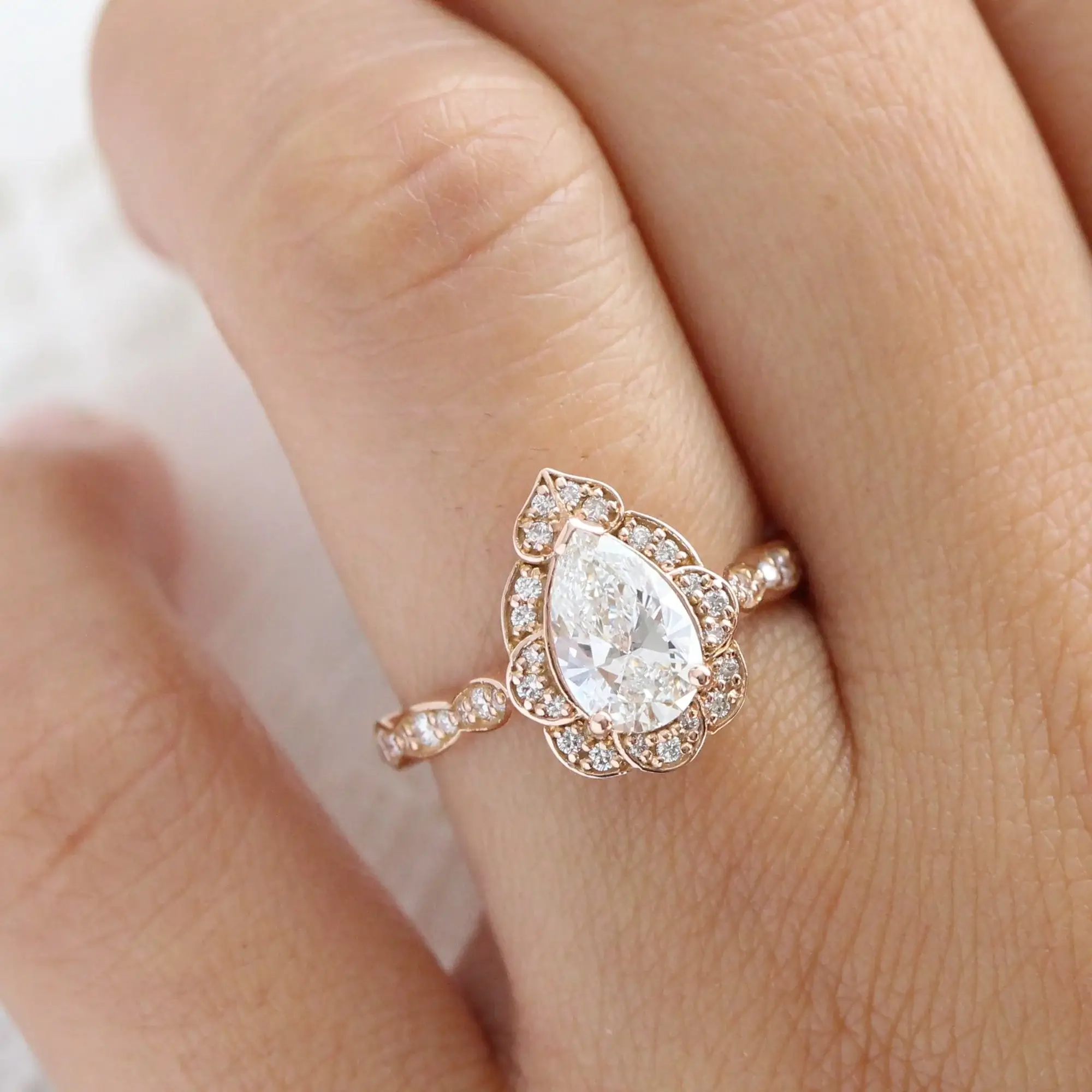 Pear engagement rings are becoming popular again due to their elegant and unique shape 1 Options for Every Budget